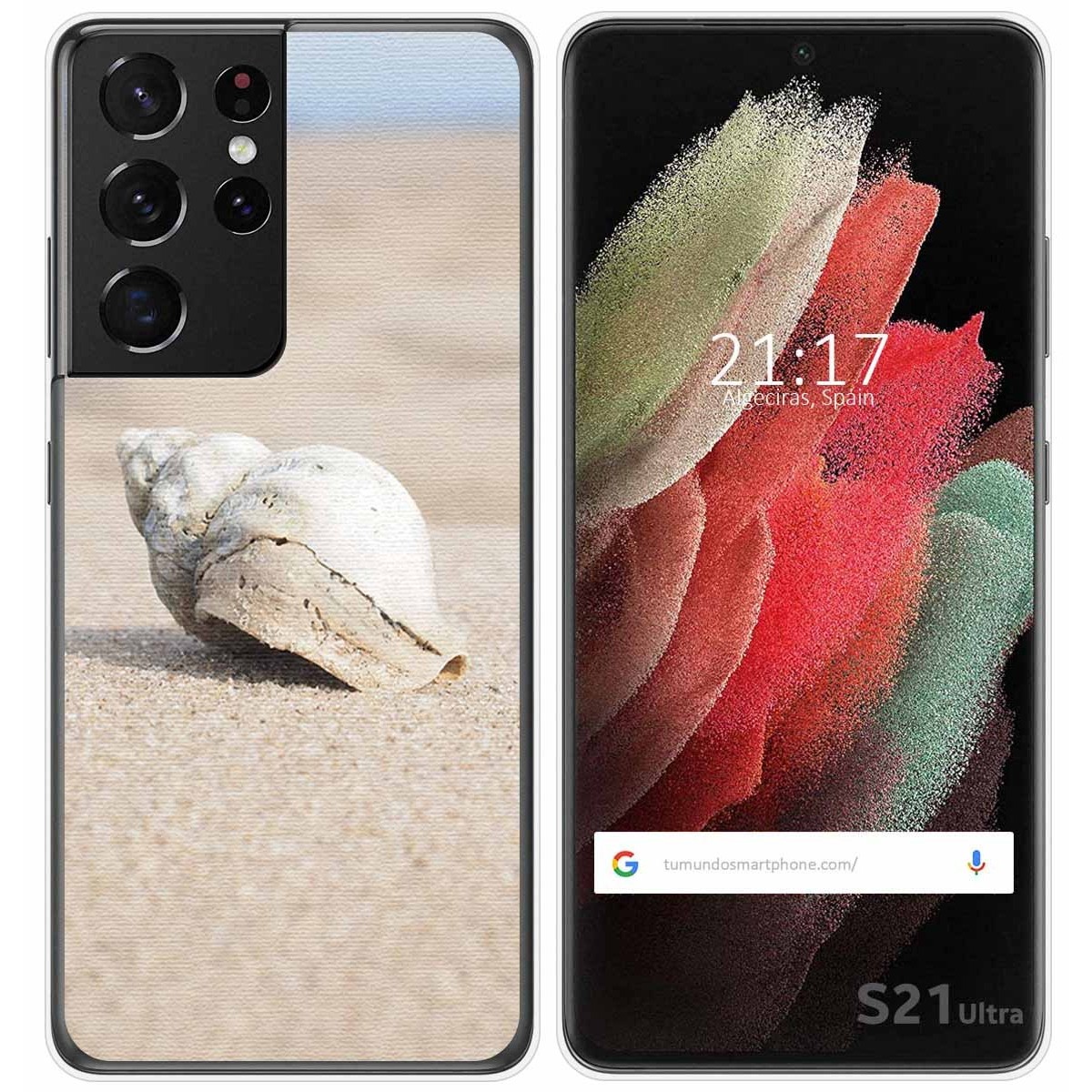 Funda Gel Tpu para Samsung Galaxy S21 Ultra 5G diseño Concha Dibujos
