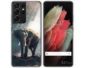 Funda Gel Tpu para Samsung Galaxy S21 Ultra 5G diseño Elefante Dibujos