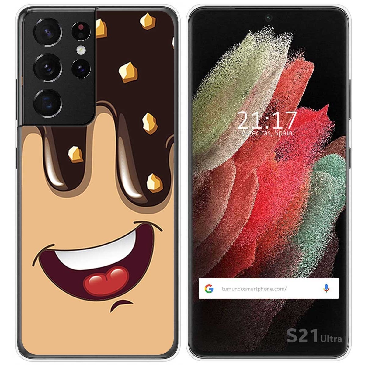 Funda Gel Tpu para Samsung Galaxy S21 Ultra 5G diseño Helado Chocolate Dibujos