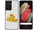 Funda Gel Tpu para Samsung Galaxy S21 Ultra 5G diseño Leones Dibujos