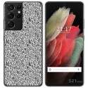 Funda Gel Tpu para Samsung Galaxy S21 Ultra 5G diseño Letras Dibujos