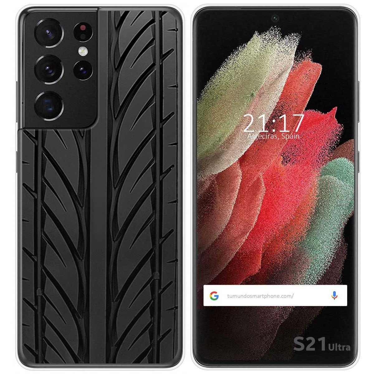 Funda Gel Tpu para Samsung Galaxy S21 Ultra 5G diseño Neumatico Dibujos