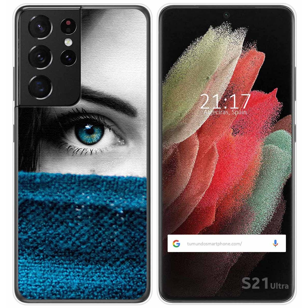 Funda Gel Tpu para Samsung Galaxy S21 Ultra 5G diseño Ojo Dibujos