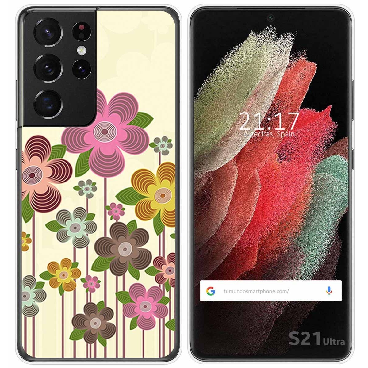 Funda Gel Tpu para Samsung Galaxy S21 Ultra 5G diseño Primavera En Flor Dibujos