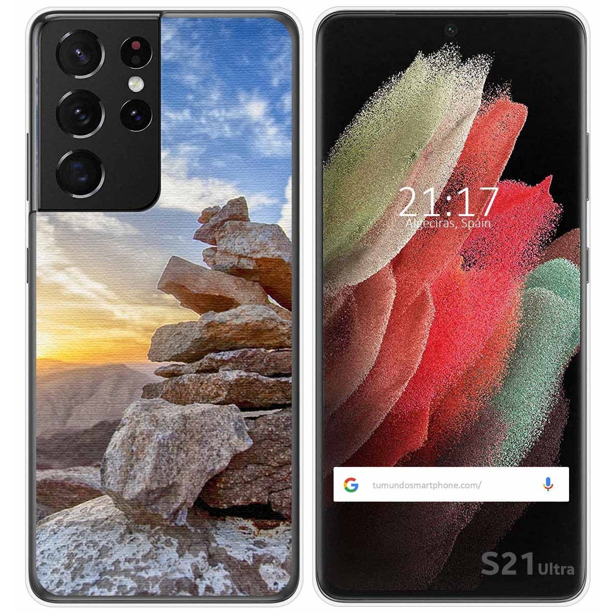 Funda Gel Tpu para Samsung Galaxy S21 Ultra 5G diseño Sunset Dibujos