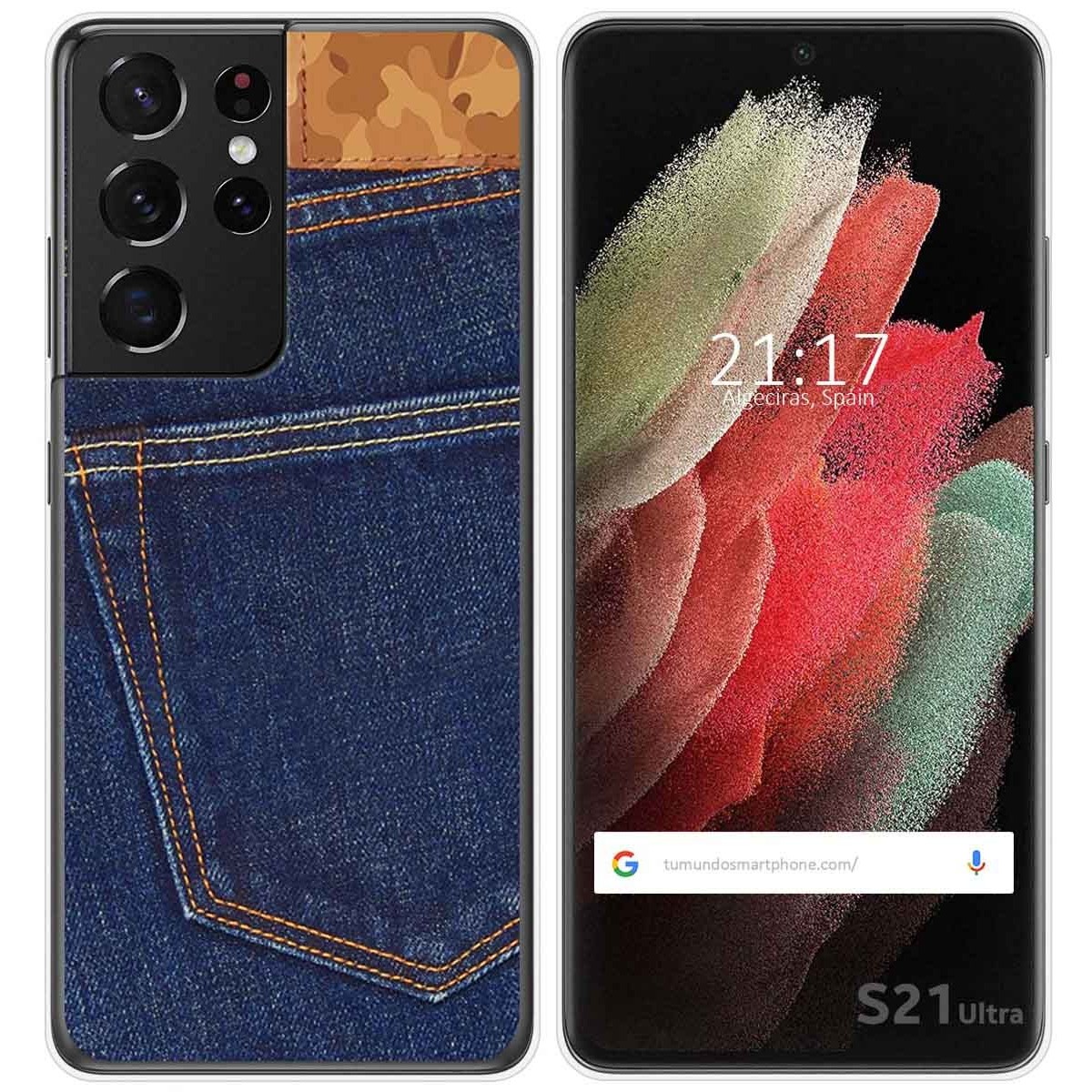 Funda Gel Tpu para Samsung Galaxy S21 Ultra 5G diseño Vaquero Dibujos