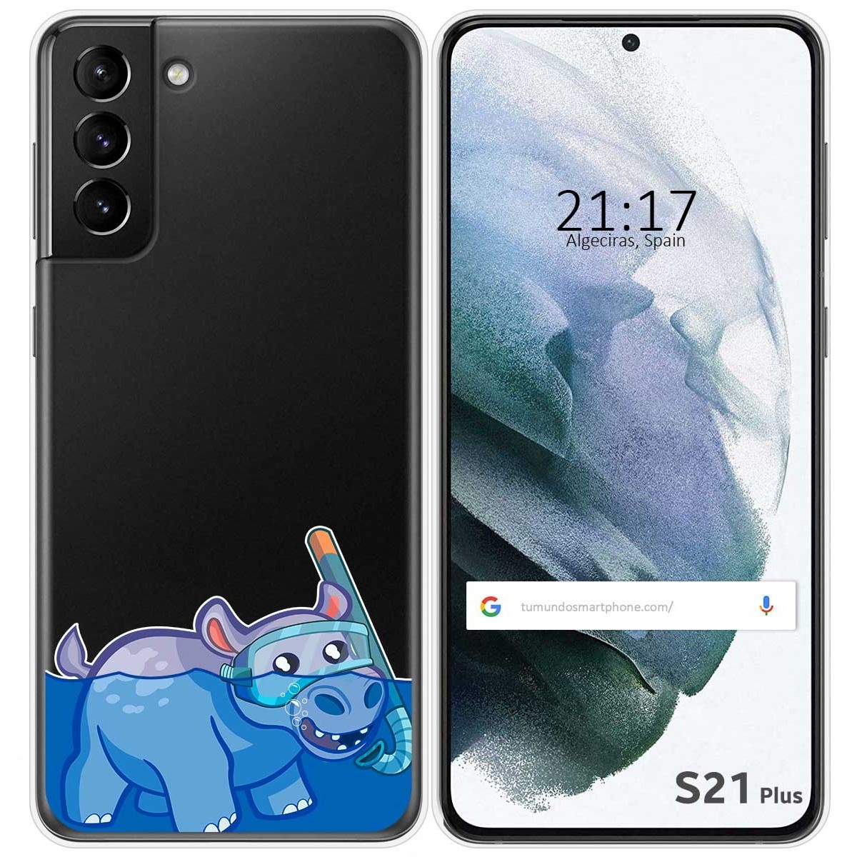 Funda Gel Transparente para Samsung Galaxy S21+ Plus 5G diseño Hipo Dibujos