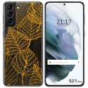 Funda Gel Transparente para Samsung Galaxy S21+ Plus 5G diseño Hojas Dibujos