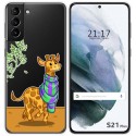 Funda Gel Transparente para Samsung Galaxy S21+ Plus 5G diseño Jirafa Dibujos