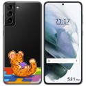 Funda Gel Transparente para Samsung Galaxy S21+ Plus 5G diseño Leopardo Dibujos