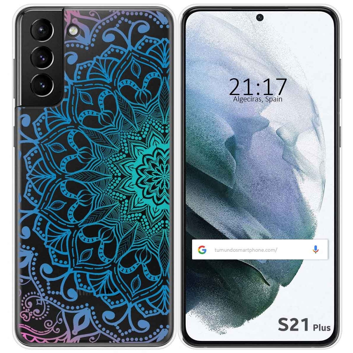 Funda Gel Transparente para Samsung Galaxy S21+ Plus 5G diseño Mandala Dibujos