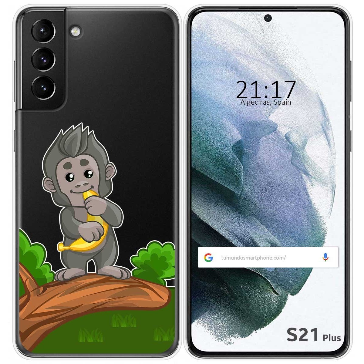 Funda Gel Transparente para Samsung Galaxy S21+ Plus 5G diseño Mono Dibujos