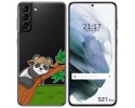 Funda Gel Transparente para Samsung Galaxy S21+ Plus 5G diseño Panda Dibujos