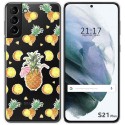 Funda Gel Transparente para Samsung Galaxy S21+ Plus 5G diseño Piña Dibujos