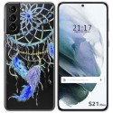 Funda Gel Transparente para Samsung Galaxy S21+ Plus 5G diseño Plumas Dibujos