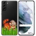 Funda Gel Transparente para Samsung Galaxy S21+ Plus 5G diseño Tigre Dibujos
