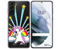 Funda Gel Transparente para Samsung Galaxy S21+ Plus 5G diseño Unicornio Dibujos
