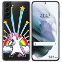Funda Gel Transparente para Samsung Galaxy S21+ Plus 5G diseño Unicornio Dibujos