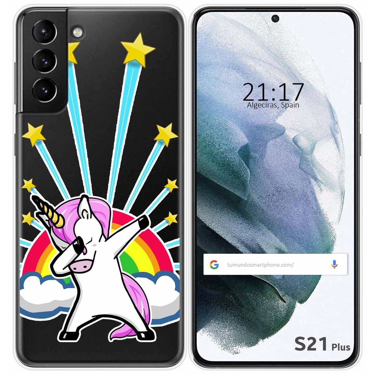 Funda Gel Transparente para Samsung Galaxy S21+ Plus 5G diseño Unicornio Dibujos
