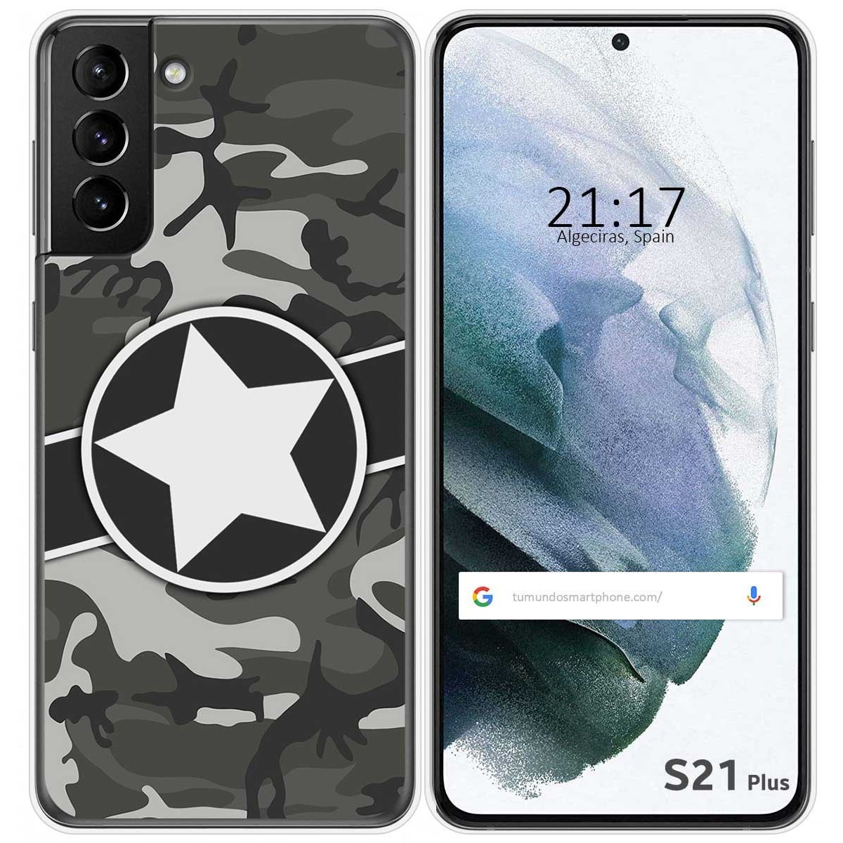 Funda Gel Tpu para Samsung Galaxy S21+ Plus 5G diseño Camuflaje 02 Dibujos