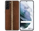 Funda Gel Tpu para Samsung Galaxy S21+ Plus 5G diseño Cuero 01 Dibujos