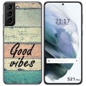 Funda Gel Tpu para Samsung Galaxy S21+ Plus 5G diseño Madera 01 Dibujos