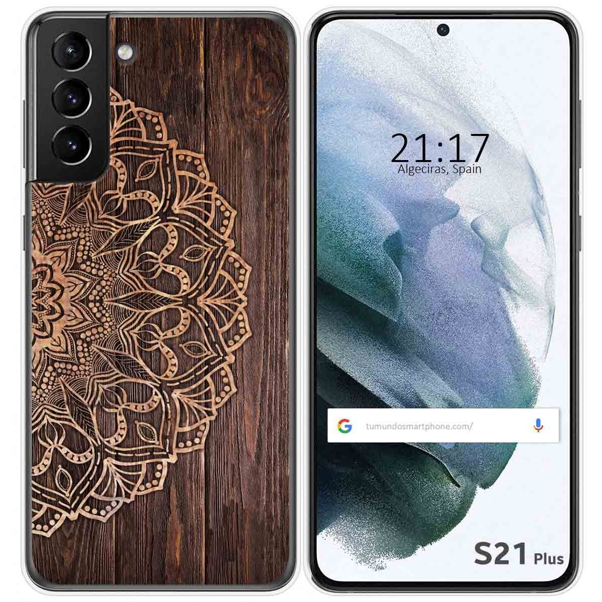 Funda Gel Tpu para Samsung Galaxy S21+ Plus 5G diseño Madera 06 Dibujos