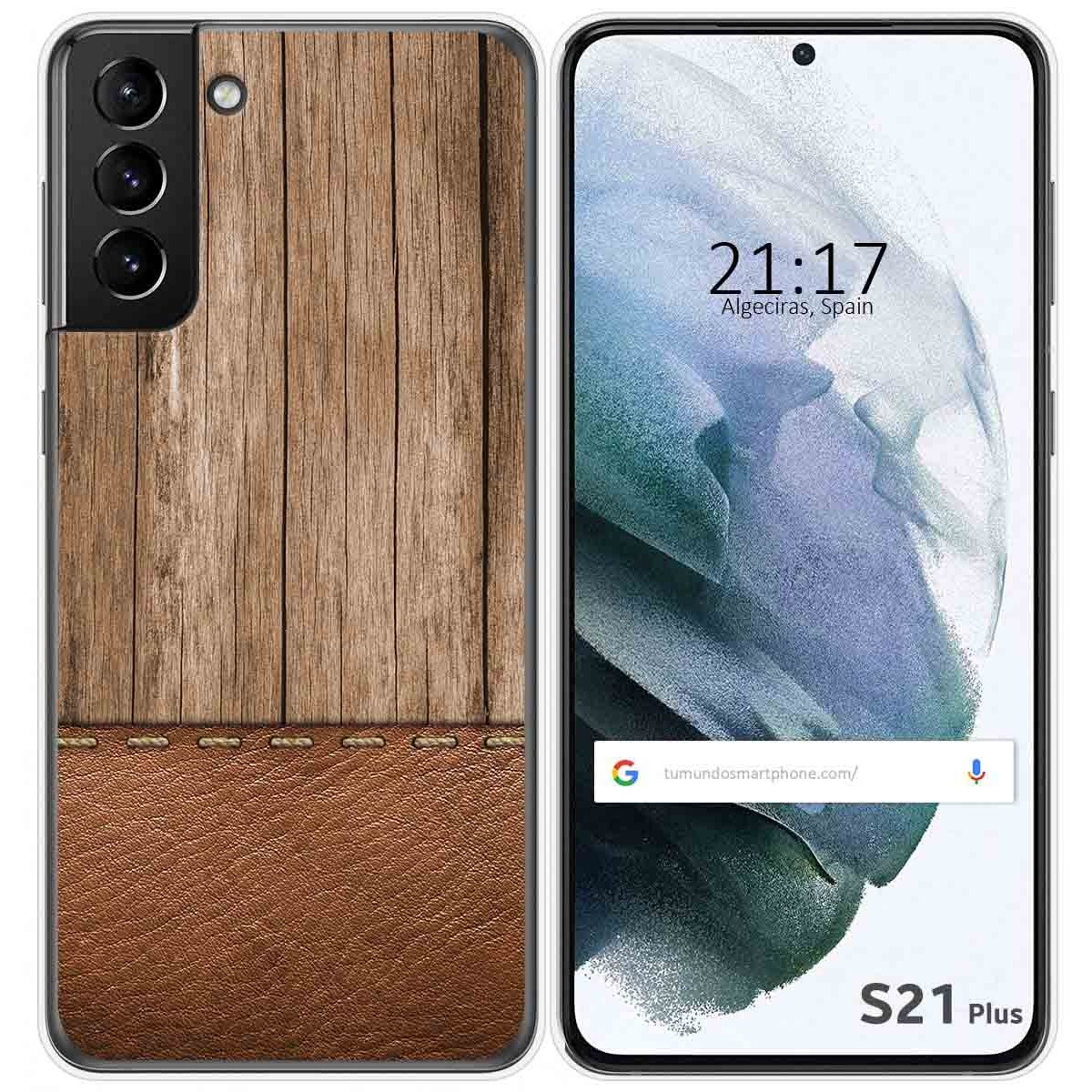 Funda Gel Tpu para Samsung Galaxy S21+ Plus 5G diseño Madera 09 Dibujos
