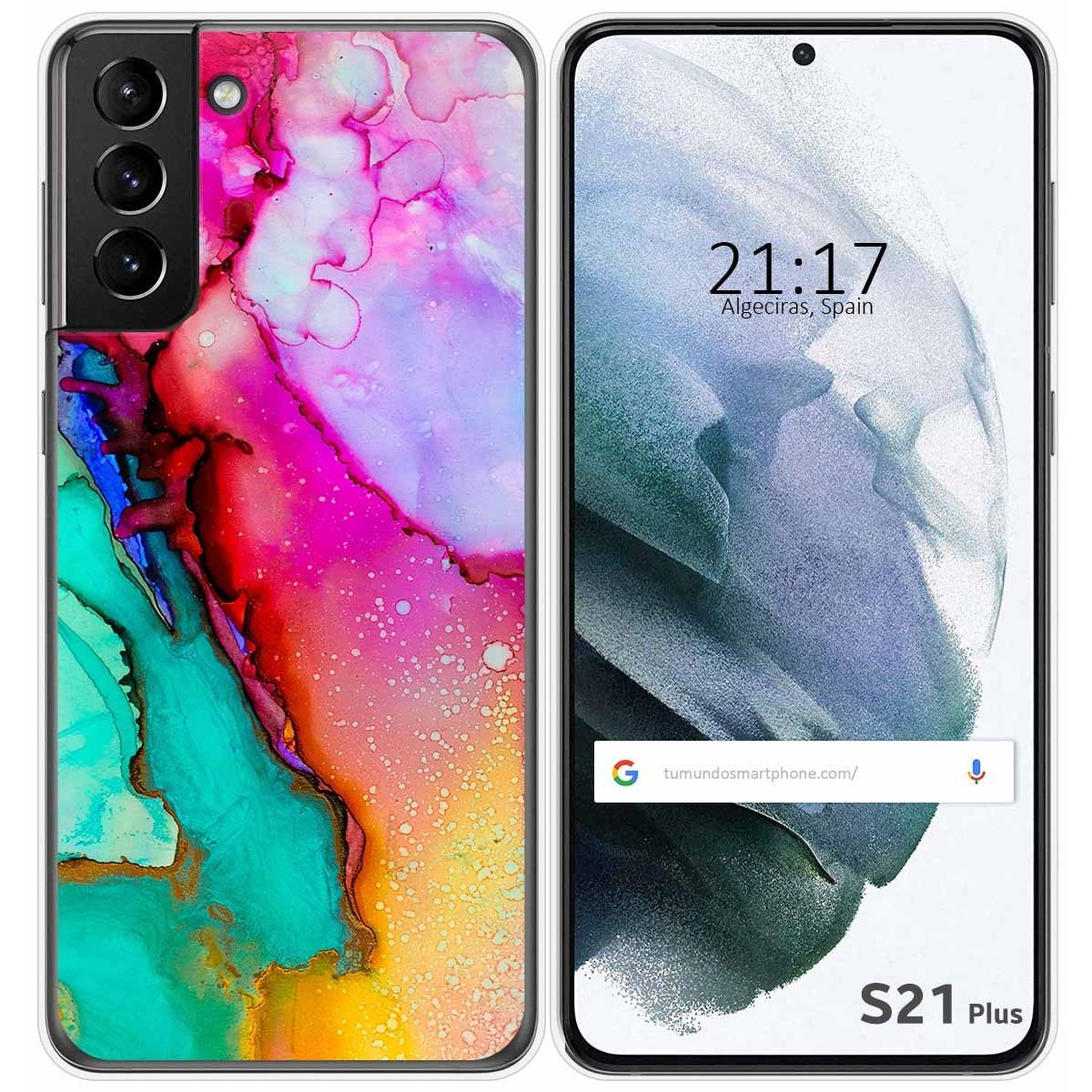 Funda Gel Tpu para Samsung Galaxy S21+ Plus 5G diseño Mármol 15 Dibujos