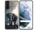 Funda Gel Tpu para Samsung Galaxy S21+ Plus 5G diseño Elefante Dibujos