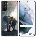 Funda Gel Tpu para Samsung Galaxy S21+ Plus 5G diseño Elefante Dibujos