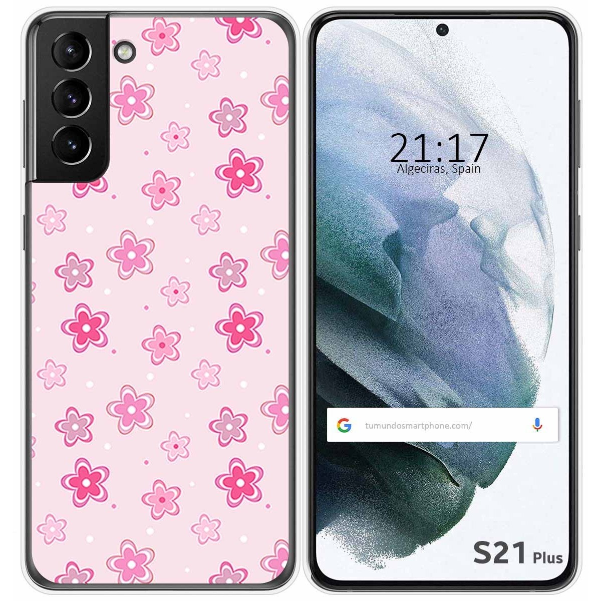 Funda Gel Tpu para Samsung Galaxy S21+ Plus 5G diseño Flores Dibujos