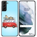 Funda Gel Tpu para Samsung Galaxy S21+ Plus 5G diseño Furgoneta Dibujos