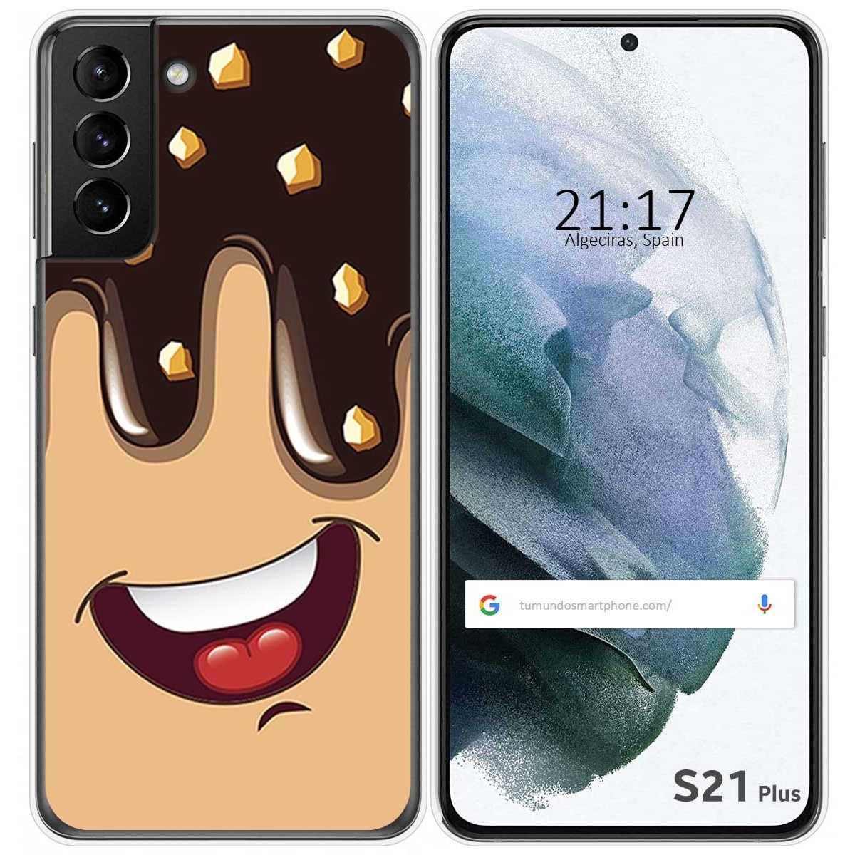 Funda Gel Tpu para Samsung Galaxy S21+ Plus 5G diseño Helado Chocolate Dibujos