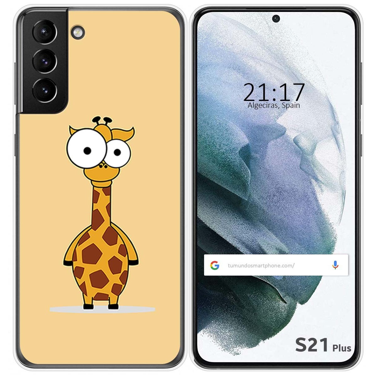 Funda Gel Tpu para Samsung Galaxy S21+ Plus 5G diseño Jirafa Dibujos