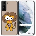 Funda Gel Tpu para Samsung Galaxy S21+ Plus 5G diseño Leon Dibujos