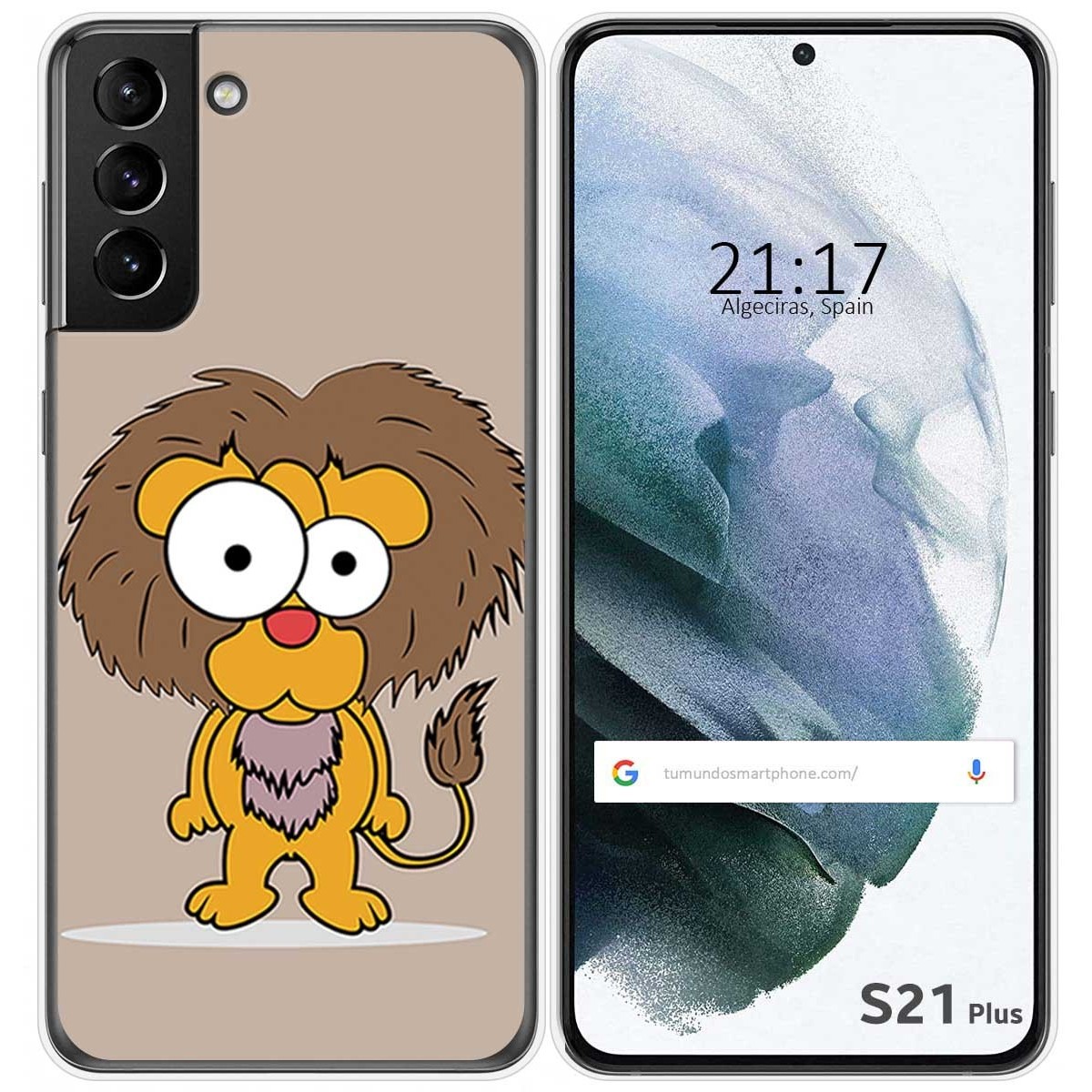 Funda Gel Tpu para Samsung Galaxy S21+ Plus 5G diseño Leon Dibujos