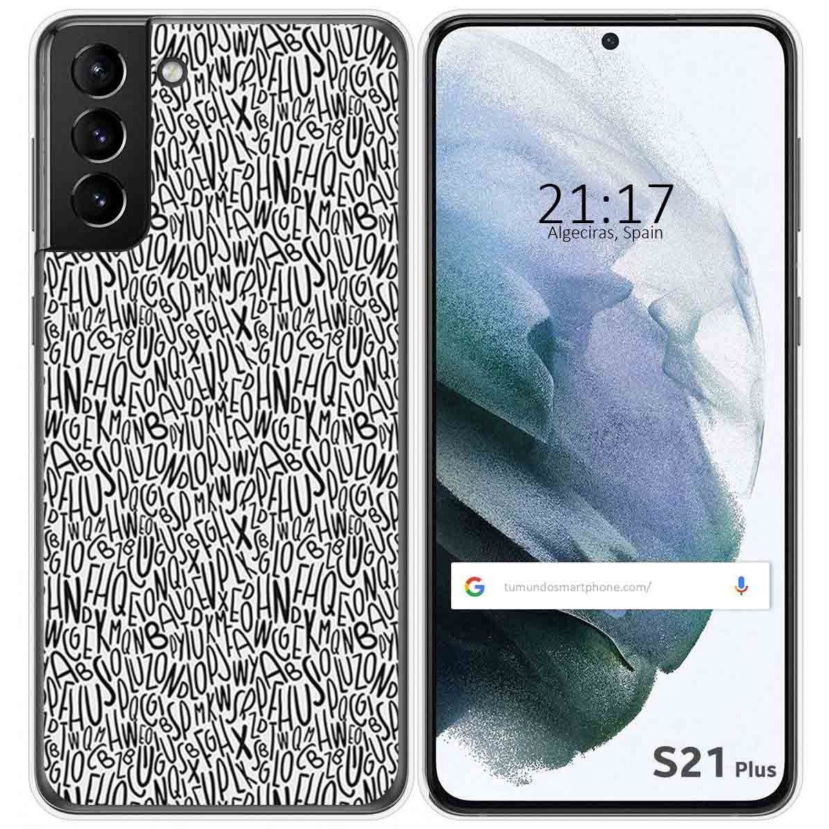 Funda Gel Tpu para Samsung Galaxy S21+ Plus 5G diseño Letras Dibujos