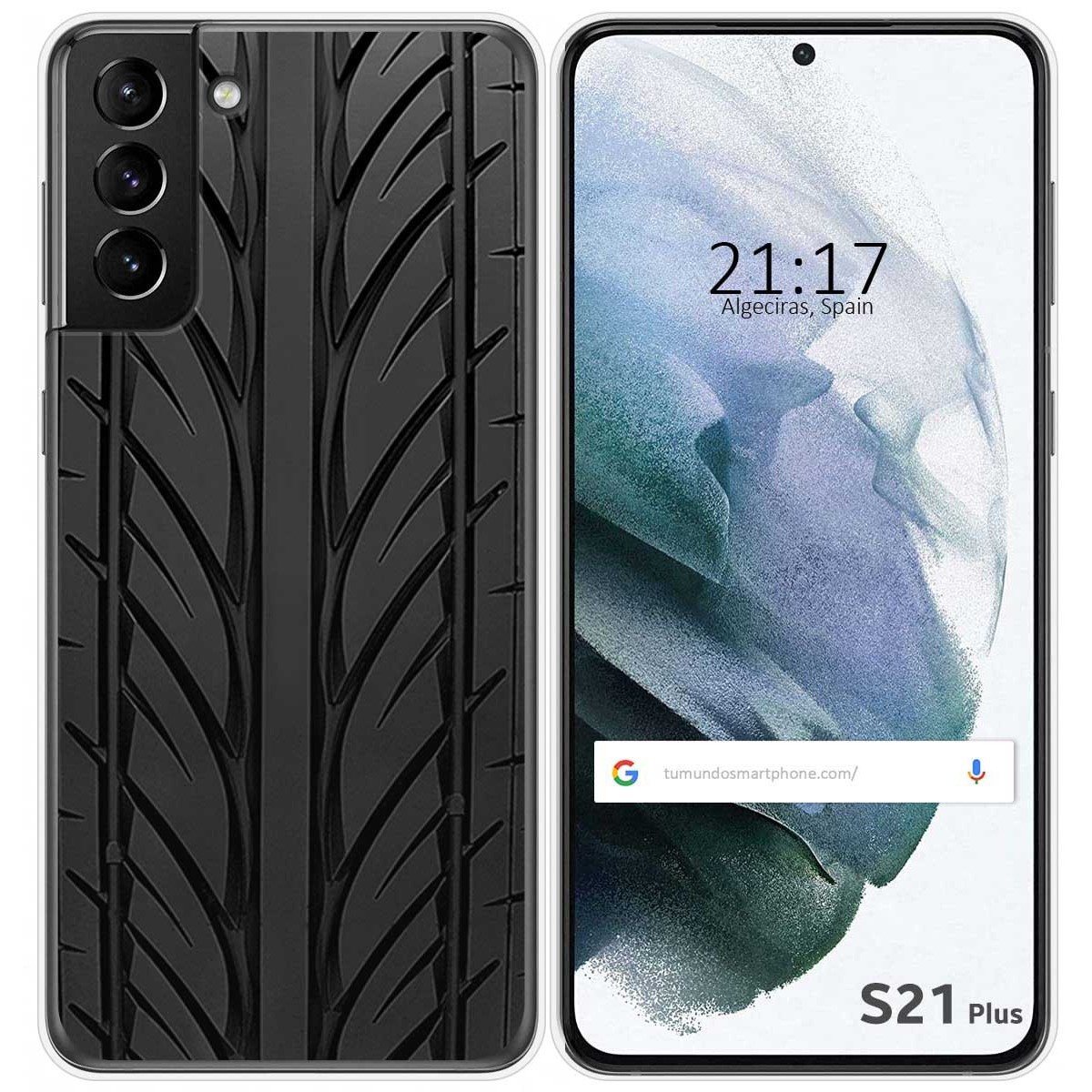 Funda Gel Tpu para Samsung Galaxy S21+ Plus 5G diseño Neumatico Dibujos