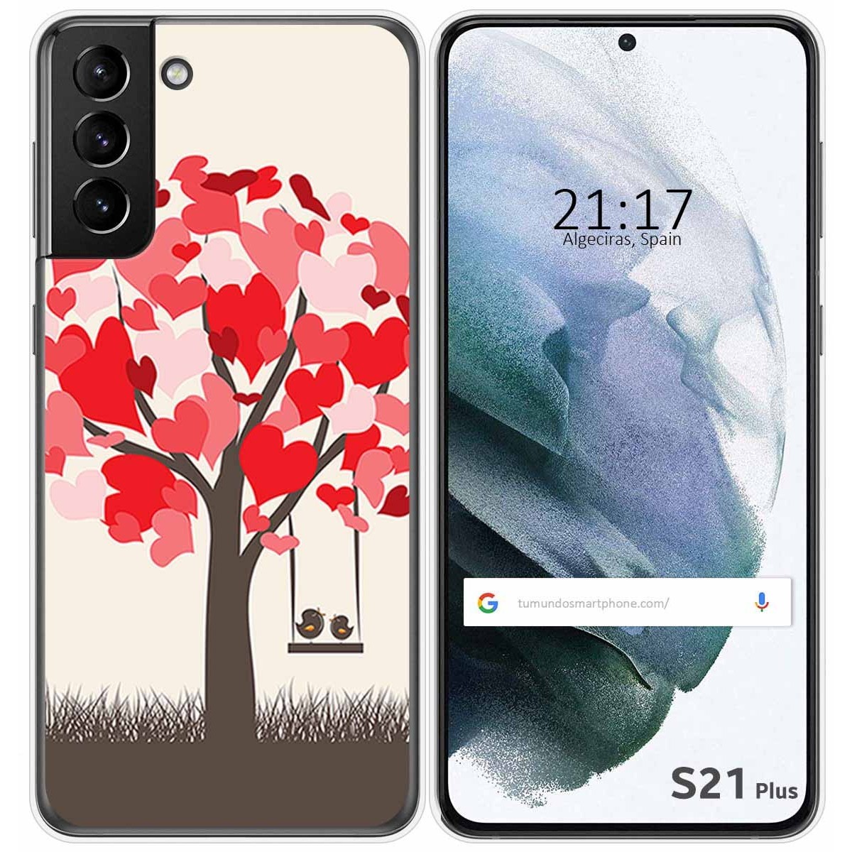 Funda Gel Tpu para Samsung Galaxy S21+ Plus 5G diseño Pajaritos Dibujos