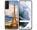 Funda Gel Tpu para Samsung Galaxy S21+ Plus 5G diseño Paris Dibujos