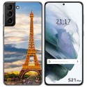 Funda Gel Tpu para Samsung Galaxy S21+ Plus 5G diseño Paris Dibujos