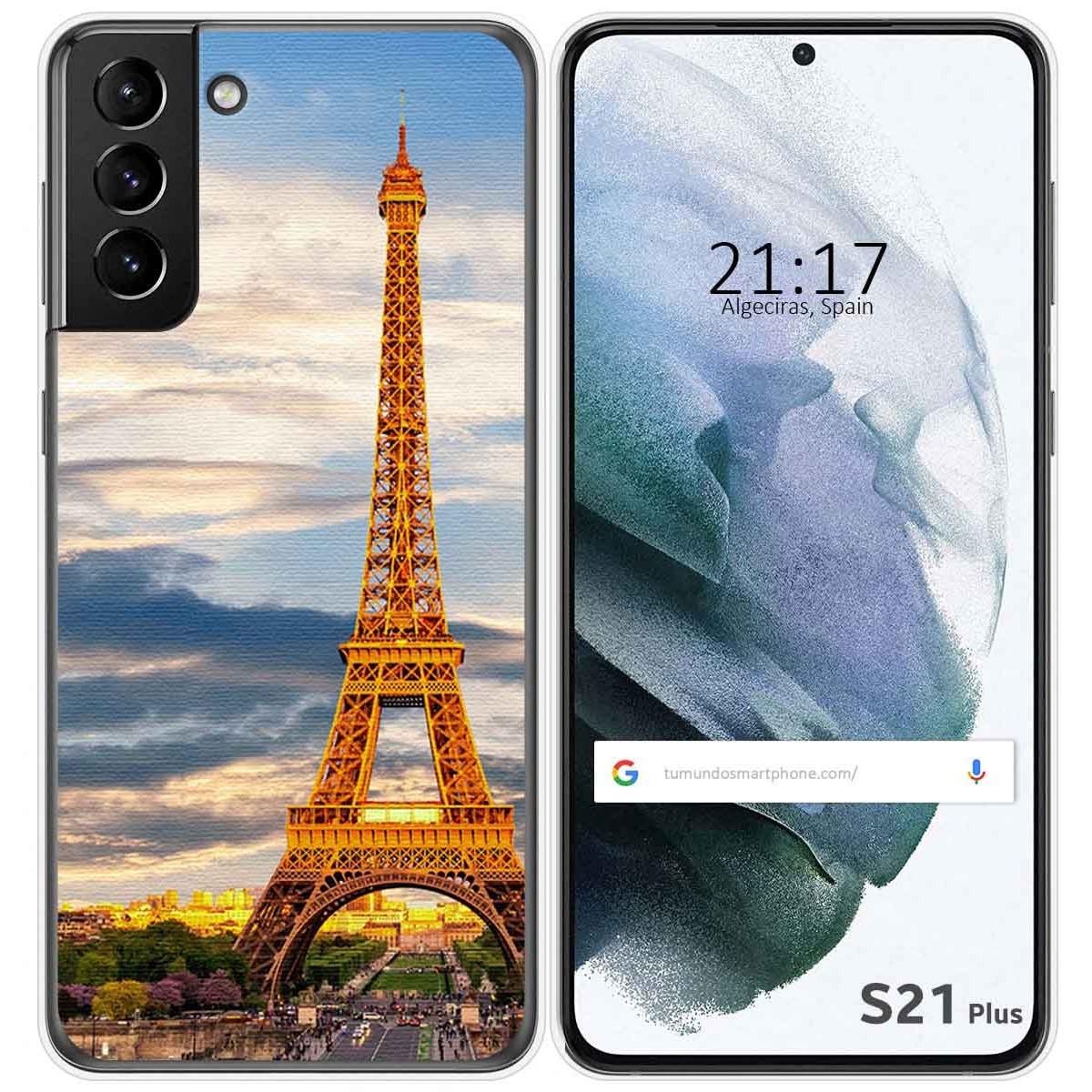 Funda Gel Tpu para Samsung Galaxy S21+ Plus 5G diseño Paris Dibujos
