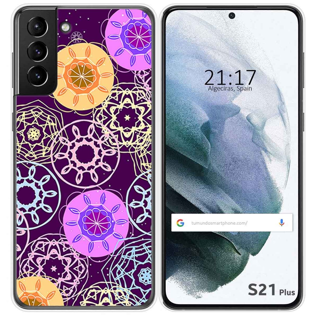 Funda Gel Tpu para Samsung Galaxy S21+ Plus 5G diseño Radial Dibujos