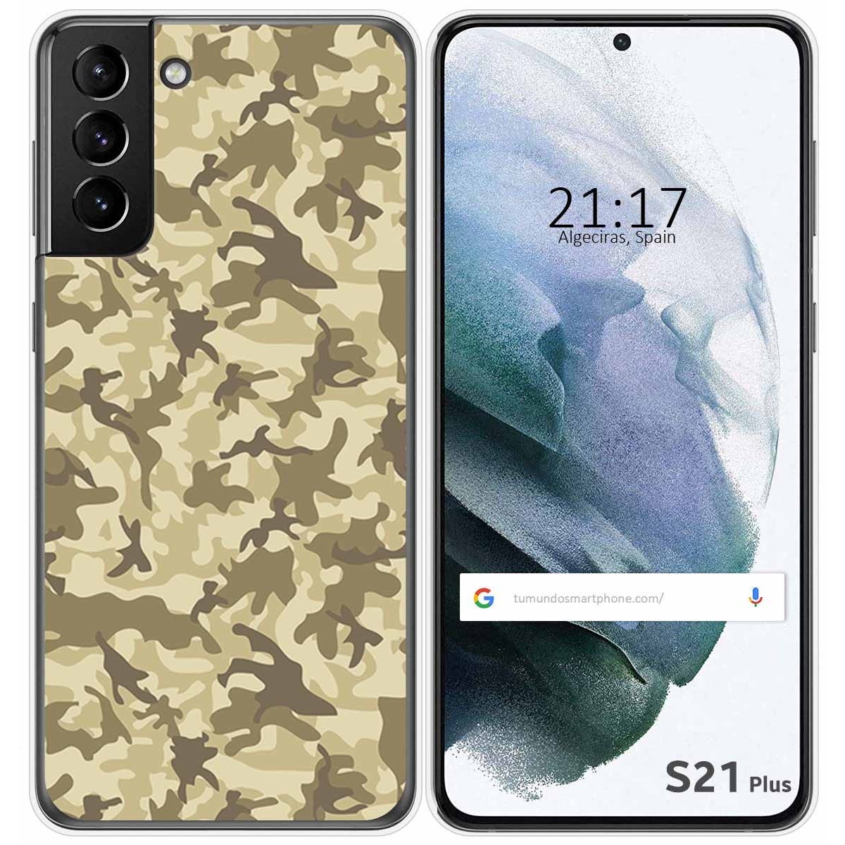 Funda Gel Tpu para Samsung Galaxy S21+ Plus 5G diseño Sand Camuflaje Dibujos