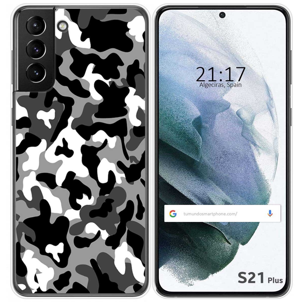 Funda Gel Tpu para Samsung Galaxy S21+ Plus 5G diseño Snow Camuflaje Dibujos