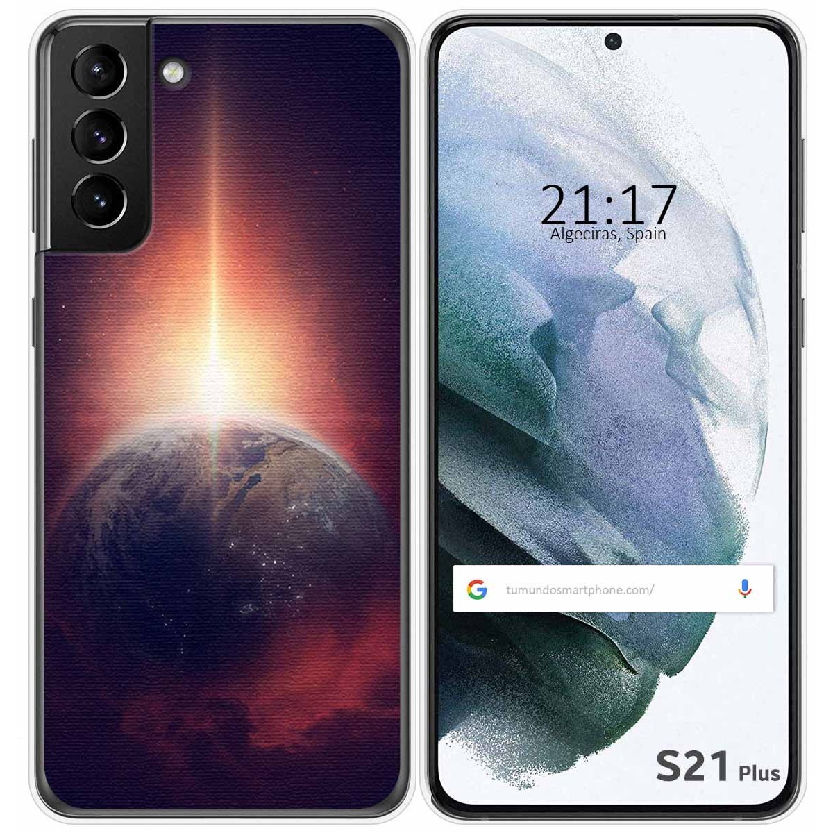 Funda Gel Tpu para Samsung Galaxy S21+ Plus 5G diseño Tierra Dibujos