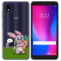 Funda Gel Transparente para ZTE Blade A3 2020 diseño Conejo Dibujos