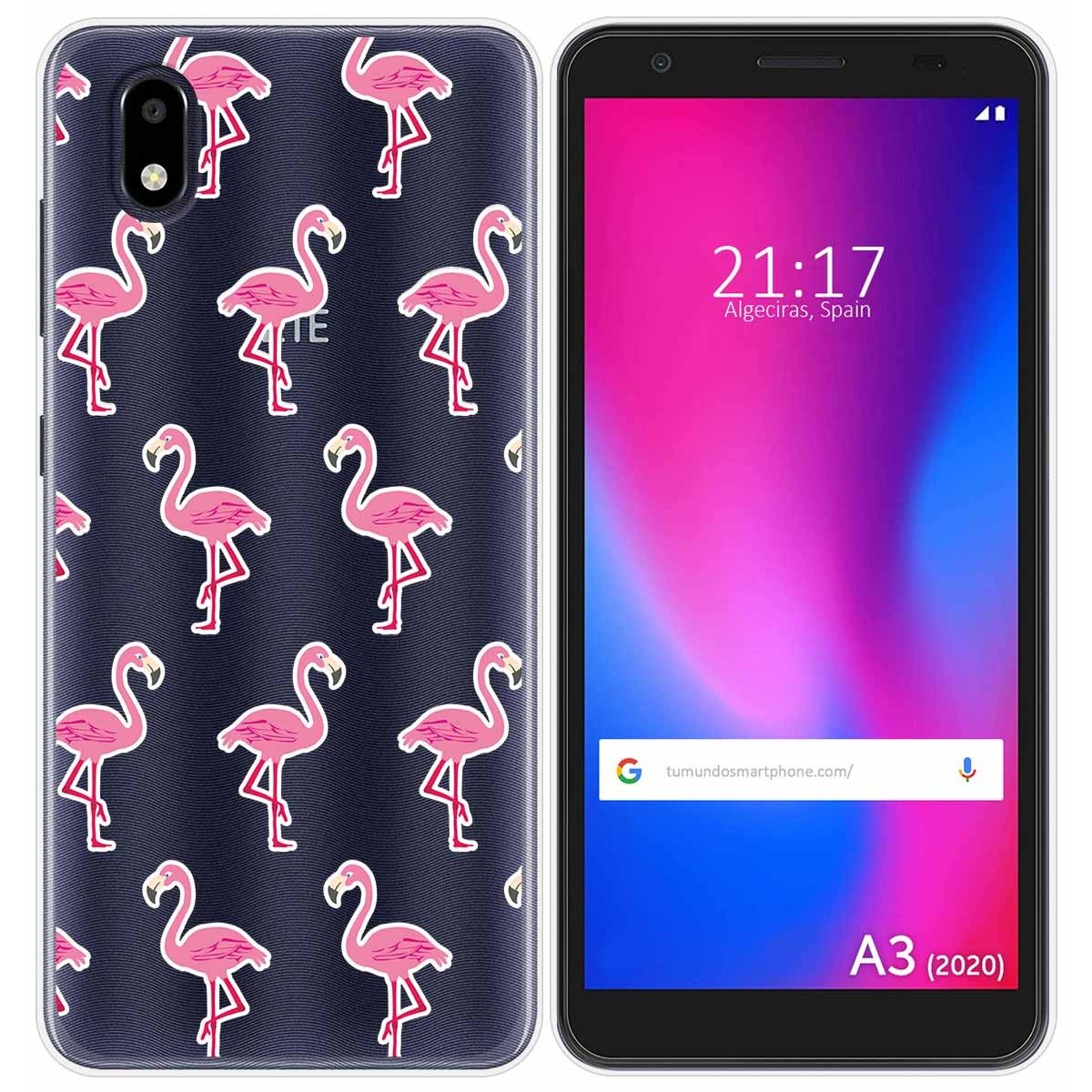 Funda Gel Transparente para ZTE Blade A3 2020 diseño Flamenco Dibujos