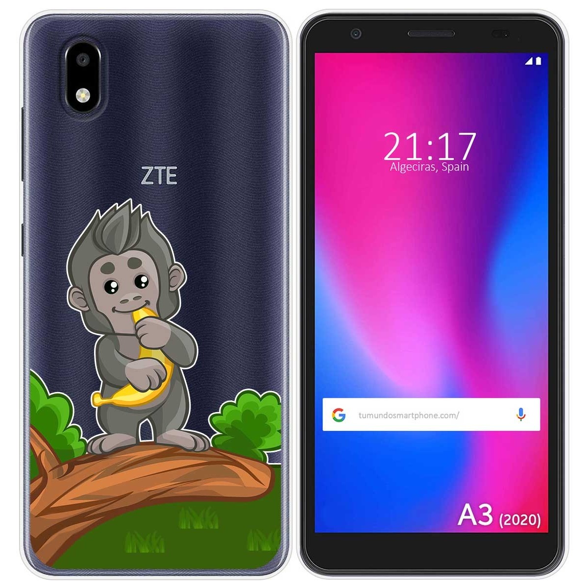 Funda Gel Transparente para ZTE Blade A3 2020 diseño Mono Dibujos